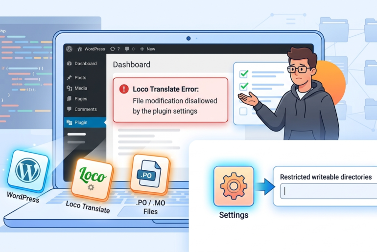 Помилка Loco Translate «File modification disallowed by the plugin settings»: причини та вирішення